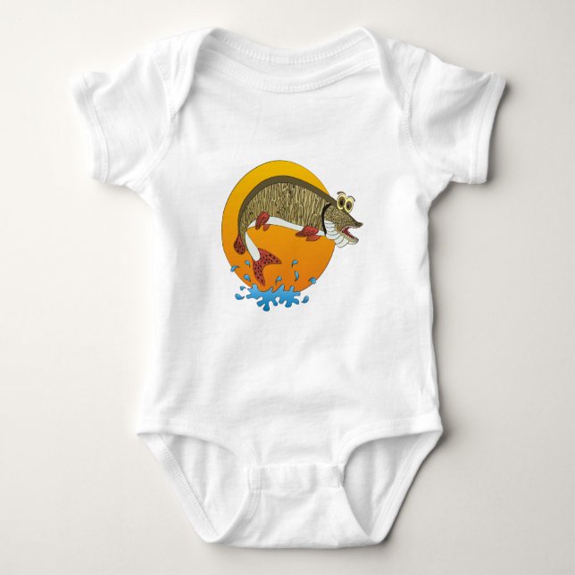 Cartoon Muskie Baby Bodysuit (Front)