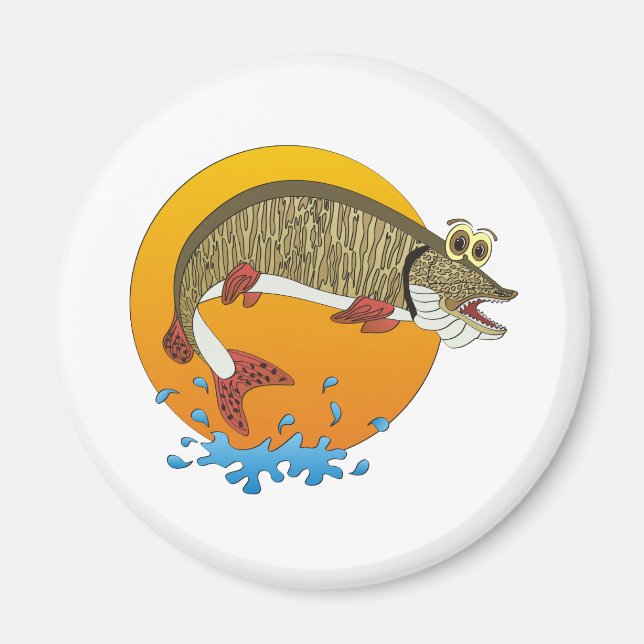 Cartoon Muskie Magnet (Front)