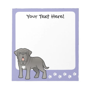 Cartoon Neapolitan Mastiff Notepad