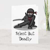 Cartoon Ninja Warrior "silent but Deadly"