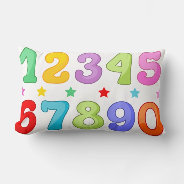 Cartoon Numbers Lumbar Cushion (Front)
