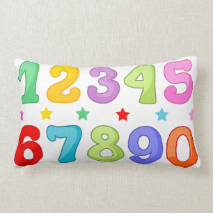 Cartoon Numbers Lumbar Cushion
