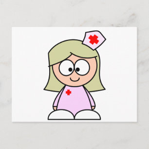 Cartoon Nurse Postcard
