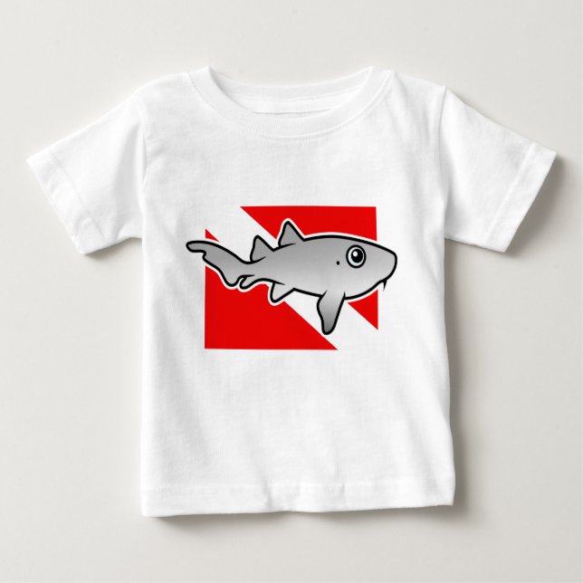 Cartoon Nurse Shark Dive Flag Baby T-Shirt (Front)