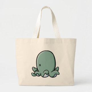Cartoon Octopus Large Tote Bag