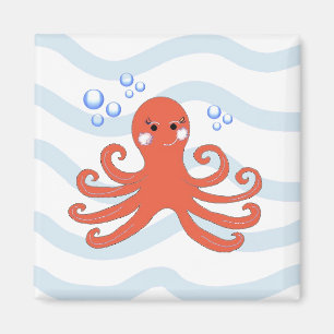 Cartoon Octopus Magnet