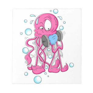 Cartoon Octopus Notepad