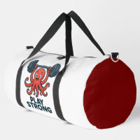 Cartoon Octopus Weightlifting – Play Strong Gym