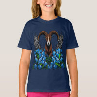 Cartoon Of A Bighorn Sheep With Colorado Blue