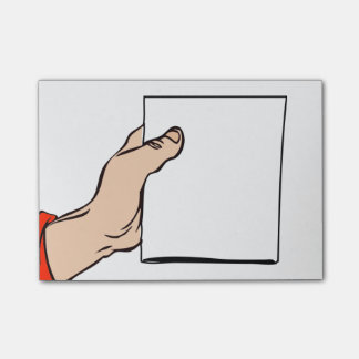 Cartoon of a Hand holding a Note