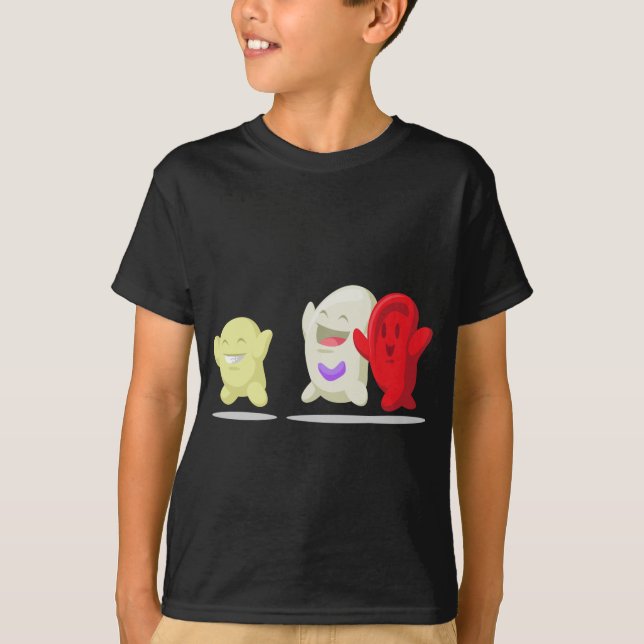 Cartoon of Blood Cell - Erythrocytes, Leukocytes, T-Shirt (Front)
