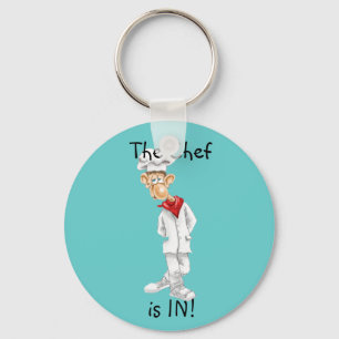 Cartoon of Chef with funny sayings Key Ring