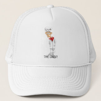 Cartoon of Chef with funny sayings Trucker Hat