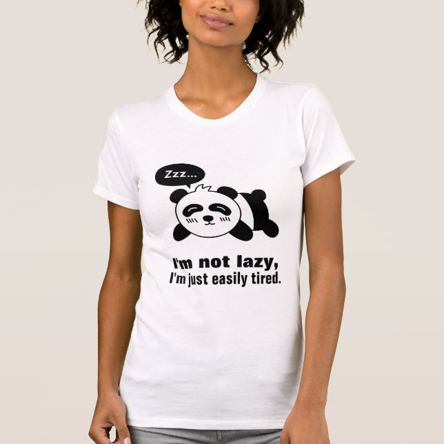 Cartoon of Cute Sleeping Panda T-Shirt (Front)