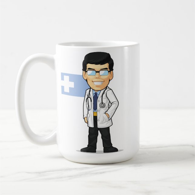 Cartoon of Doctor Coffee Mug (Left)