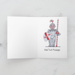 Cartoon of Knight in armour Card