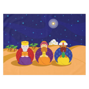 Cartoon of "The Three Kings" / "Three Wise Men", Tablecloth