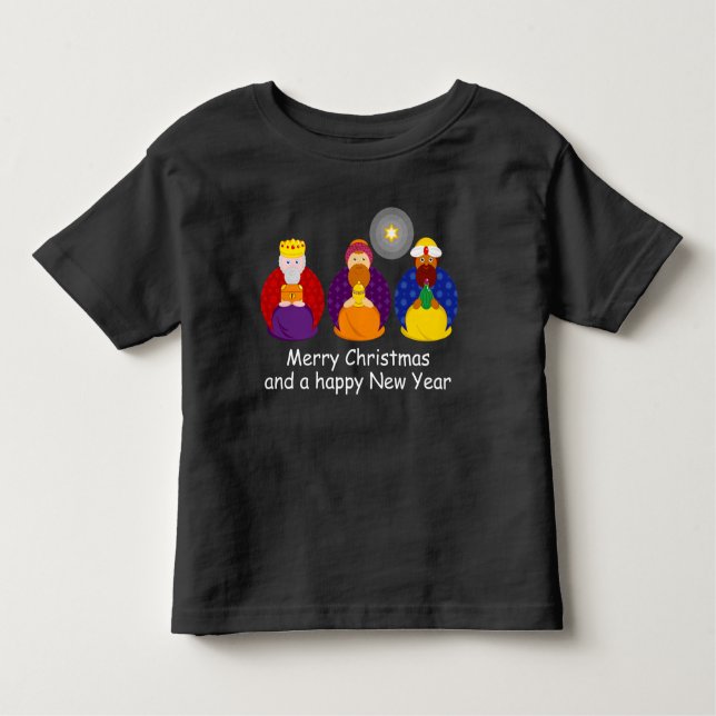 Cartoon of "The Three Kings" / "Three Wise Men", Toddler T-Shirt (Front)