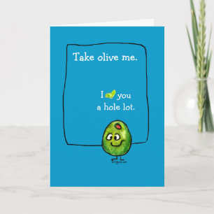 Cartoon Olive Love Greeting Card