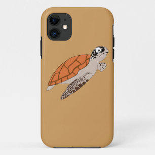 cartoon orange sea turtle Case-Mate iPhone case