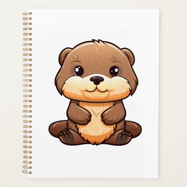 Cartoon otter illustration planner (Front)