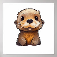 Cartoon otter illustration