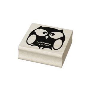 cartoon owl art stamp 