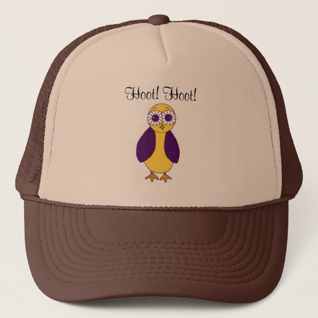 Cartoon Owl Trucker Hat (Front)