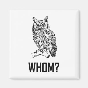 Cartoon Owl Whom Funny Magnet