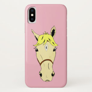 Cartoon Palomino Pony on Pink Case-Mate iPhone Case