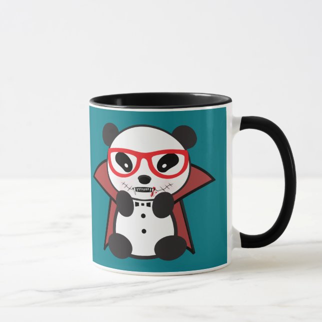 Cartoon Panda Bear Vampire Mug - Panda Lover Gift (Right)