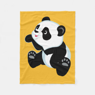 cartoon panda fleece blanket