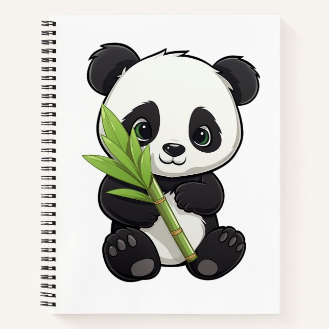 Cartoon panda illustration notebook (Front)