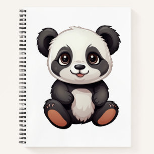 Cartoon panda illustration notebook