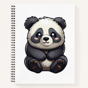 Cartoon panda illustration notebook