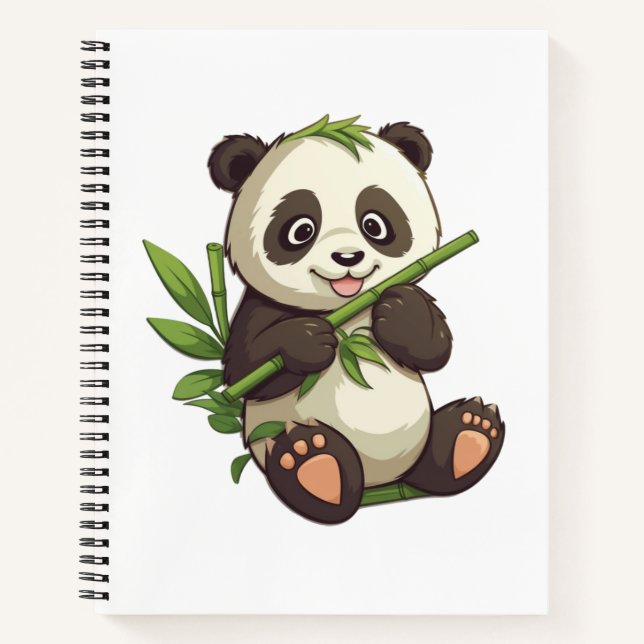 Cartoon panda illustration notebook (Front)