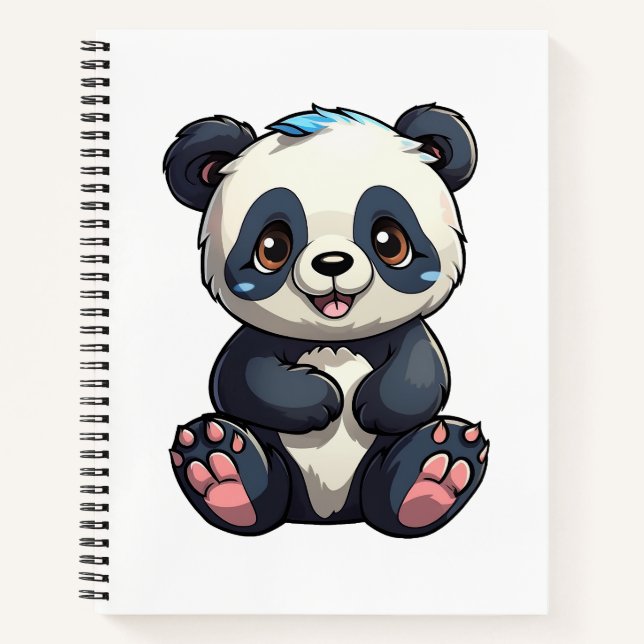 Cartoon panda illustration notebook (Front)