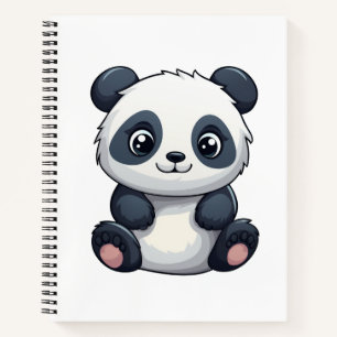 Cartoon panda illustration notebook