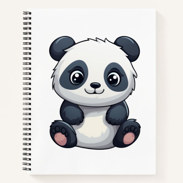 Cartoon panda illustration notebook (Front)