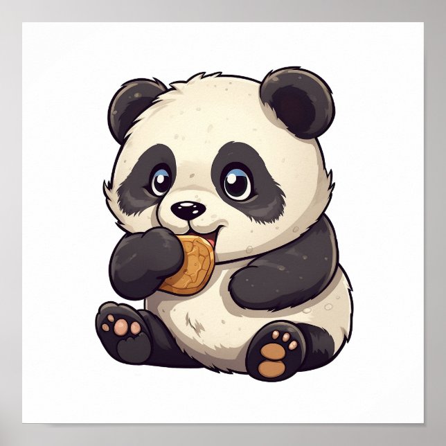 Cartoon panda illustration poster (Front)