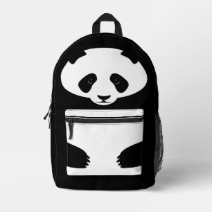 Cartoon panda printed backpack