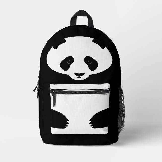Cartoon panda printed backpack (Front)