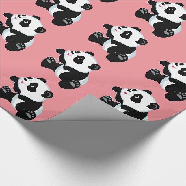 cartoon panda wrapping paper (Corner)
