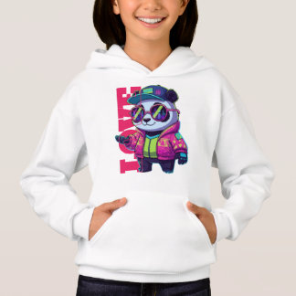 CARTOON PANDAS KIDS HOODIE