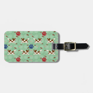 Cartoon Papillon Luggage Tag
