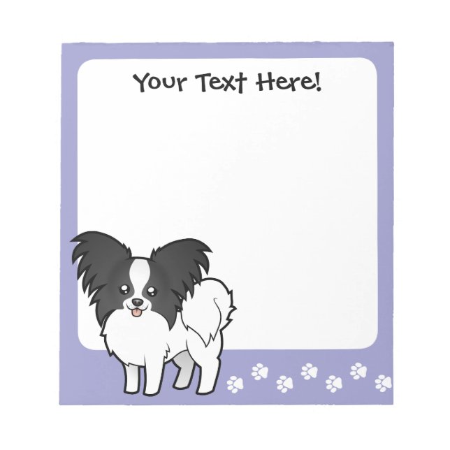 Cartoon Papillon Notepad (Front)