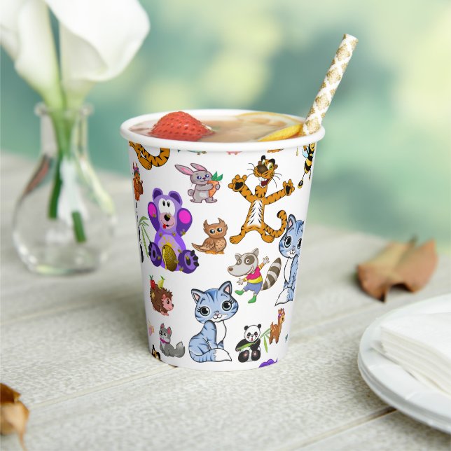 Cartoon Pattern  Paper Cups (Insitu)
