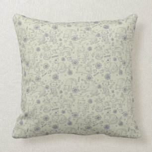 Cartoon pattern with funny cats cushion