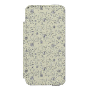 Cartoon pattern with funny cats incipio watson™ iPhone 5 wallet case