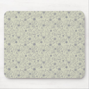 Cartoon pattern with funny cats mouse pad